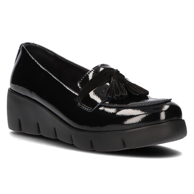 Skórzane półbuty Filippo DP3162/21 BK czarne