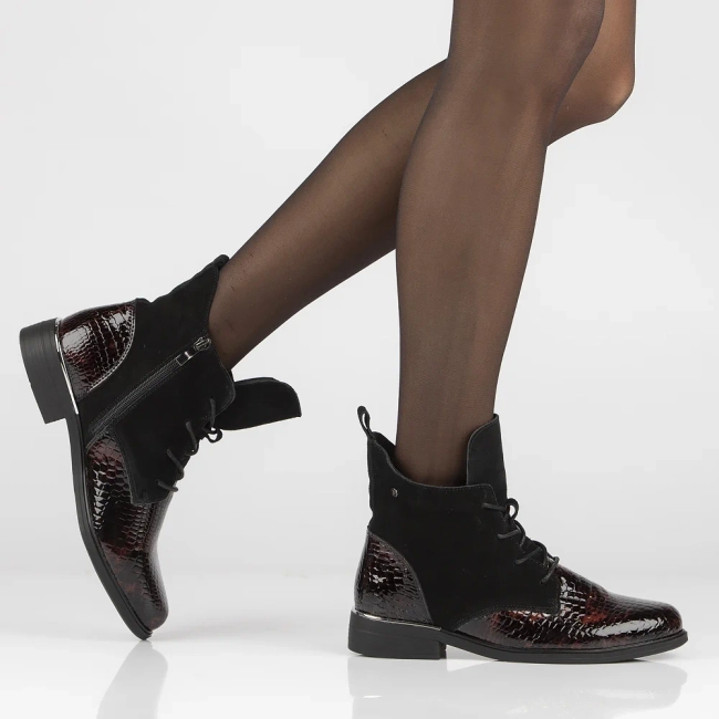 Leather ankle boots Filippo DBT4749/25 BR CR brown