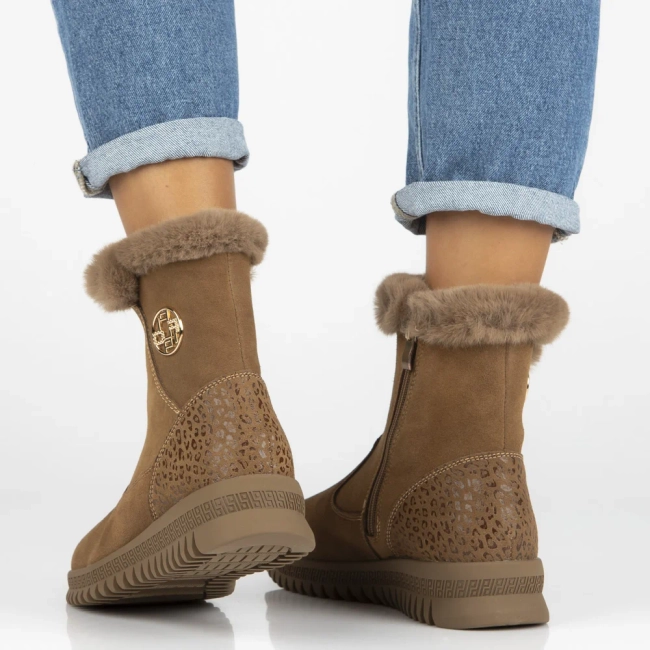 Leather ankle boots Filippo DBT7271/25 BR brown