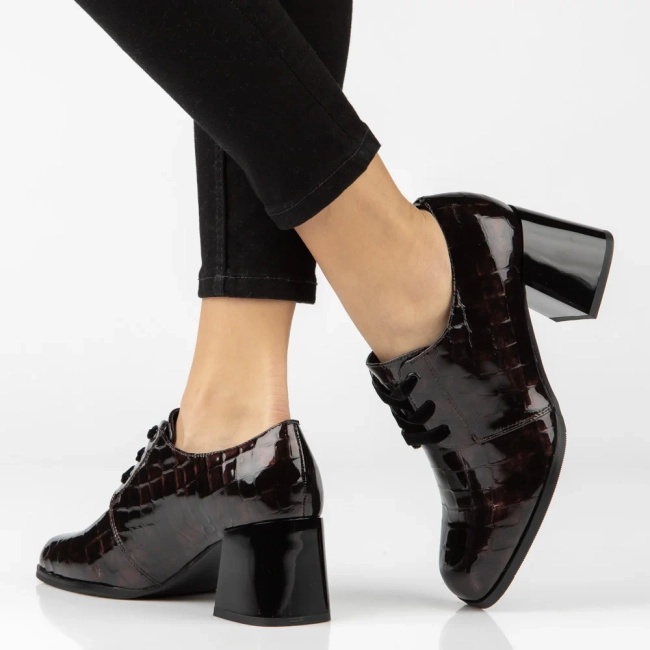 Leather shoes Filippo DP8144/26 BG burgundy