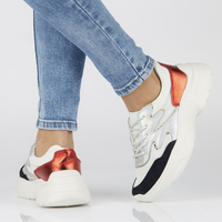 Leather sneakers Filippo DP1410/20 WH RD white