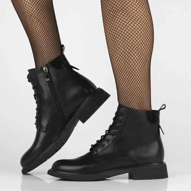 Leather ankle boots Filippo DBT6574/24 BK black