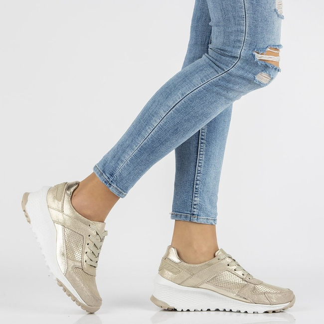 Leather Sneakers Filippo DP2008/21 GO gold