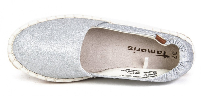 Espadryle Tamaris 1-24610-22 919 Silver glam
