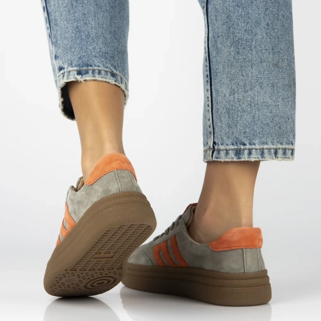 Skórzane sneakersy Filippo DP7114/25 KH szare