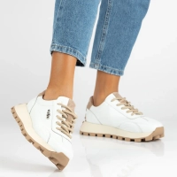 Skórzane sneakersy Filippo DP7498/26 WH białe