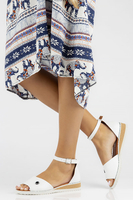 Skórzane sandały Filippo DS3914/22 WH białe