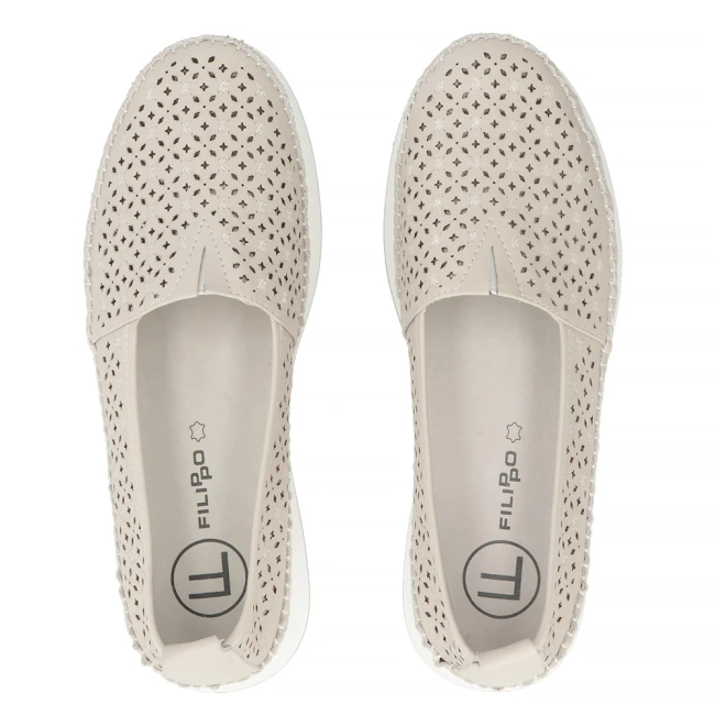 Leather shoes Filippo DP4555/26 BE beige