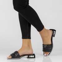 Leather flip-flops Filippo DK3905/22 BK black