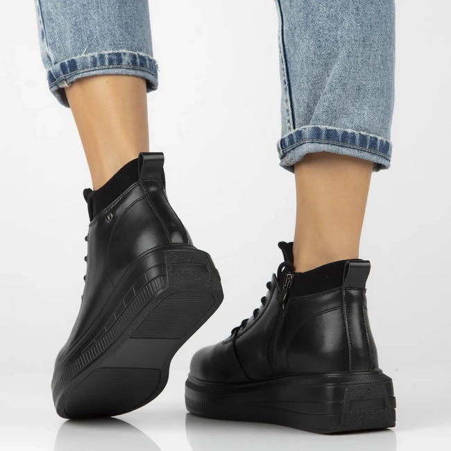 Leather boots Filippo DBT6506/24 BK black