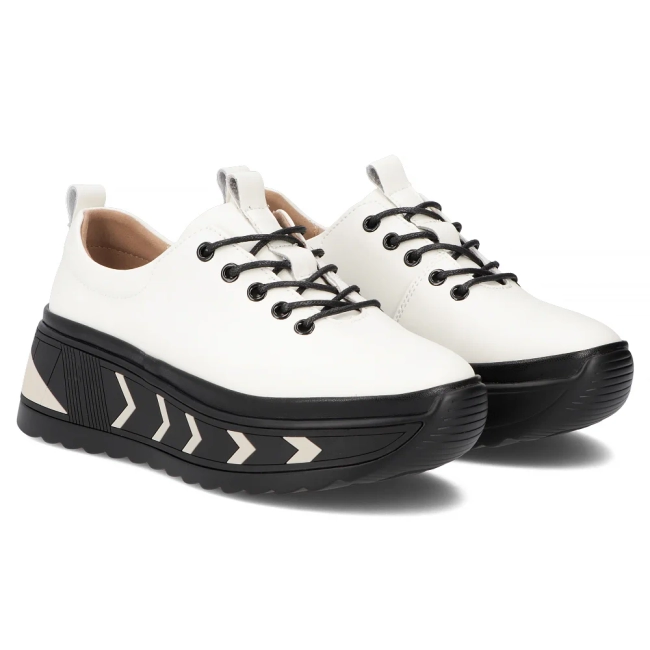 Skórzane sneakersy Filippo DP6427/25 LT BE jasnobeżowe