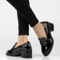 Leather heeled shoes Filippo DP8245/26 BK black