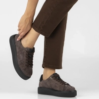 Skórzane sneakersy Filippo DP6119/26 BR BK brązowe