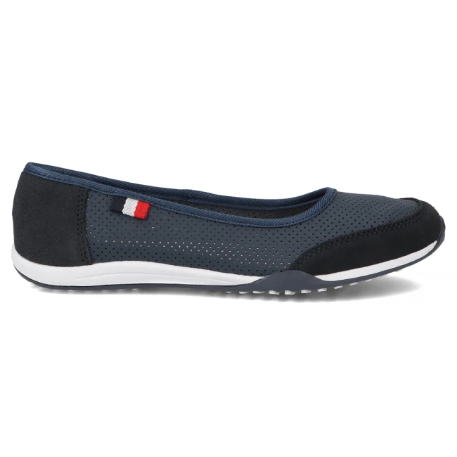 Leather ballerinas Filippo DP142/25 NV navy blue