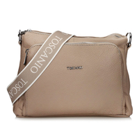 Handbag Toscanio Leather Messenger Bag E16 cream