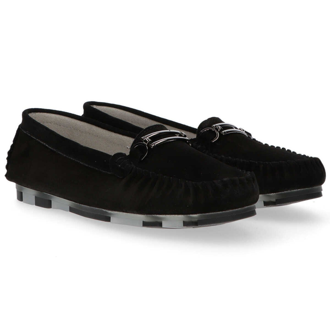 Skórzane mokasyny Filippo DP1202/21 Czarne