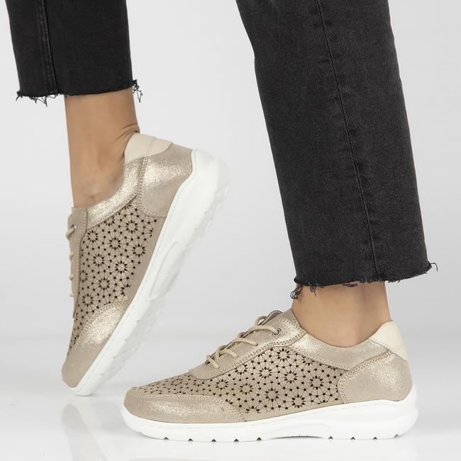 Leather sneakers Filippo DP4519/23 GO gold