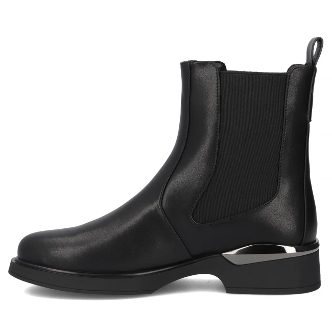 Skórzane botki Filippo DBT7196/25 BK czarne