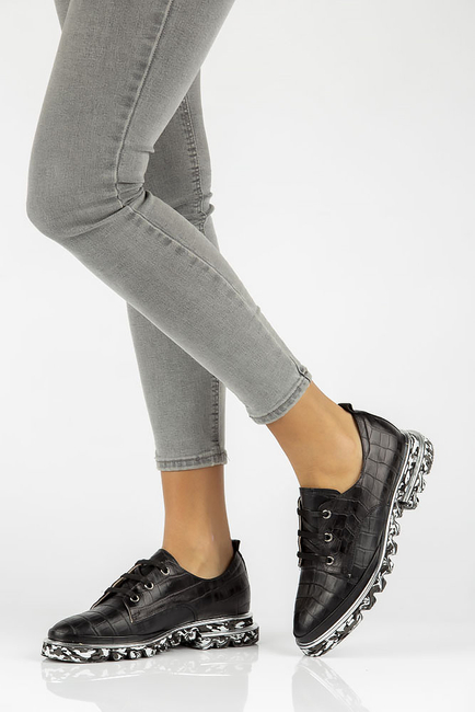 Leather shoes Filippo DP3918/22 BK black