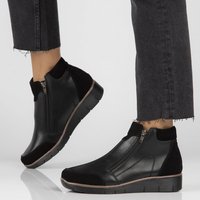 Leather ankle boots Filippo DBT3950/22 BK black