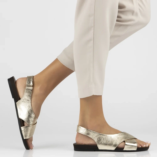 Leather sandals Filippo 40407 gold