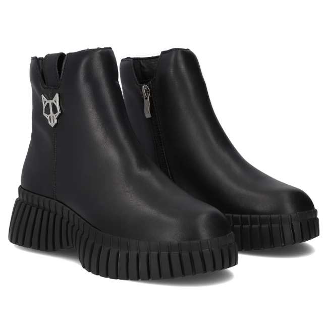 Leather ankle boots Filippo DBT7274/25 BK black