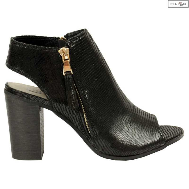 Sandały NESSI 65205 czarny lizaro 8020078