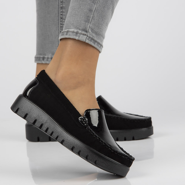 Leather shoes DP3024/21 BKL black