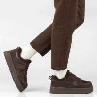 Skórzane sneakersy Filippo DP7948/26 D BR brązowe