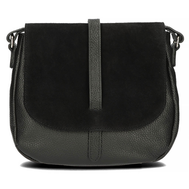 Handbag Toscanio Leather Messenger Bag C42 black