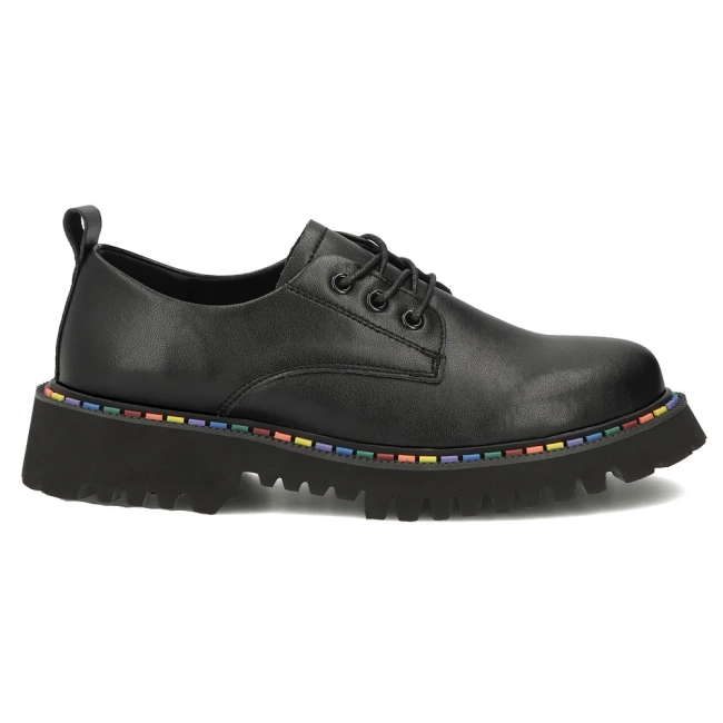 Skórzane półbuty Filippo DP8341/26 BK czarne