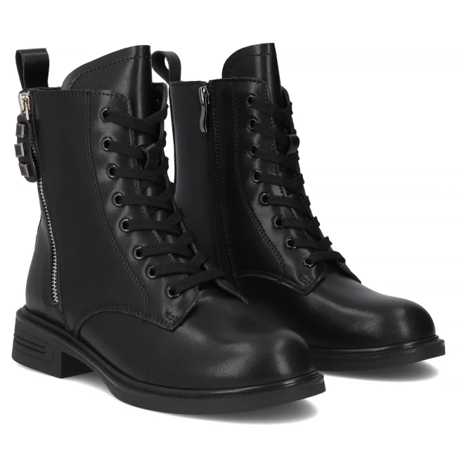 Leather ankle boots Filippo DBT6303/25 BK black