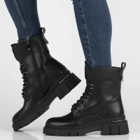 Leather ankle boots Filippo DBT6521/25 BK black