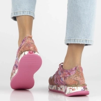 Leather sneakers Laura Vita delphine 07 cerise pink