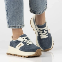 Leather sneakers Filippo DP7003/25 BL blue