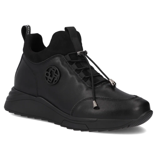 Leather platform ankle boots Filippo DBT7168/26 BK black