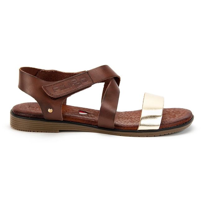 Filippo Sandals 2022 Chocolate + Gold