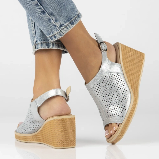 Leather sandals Filippo DS6053/24 SI silver