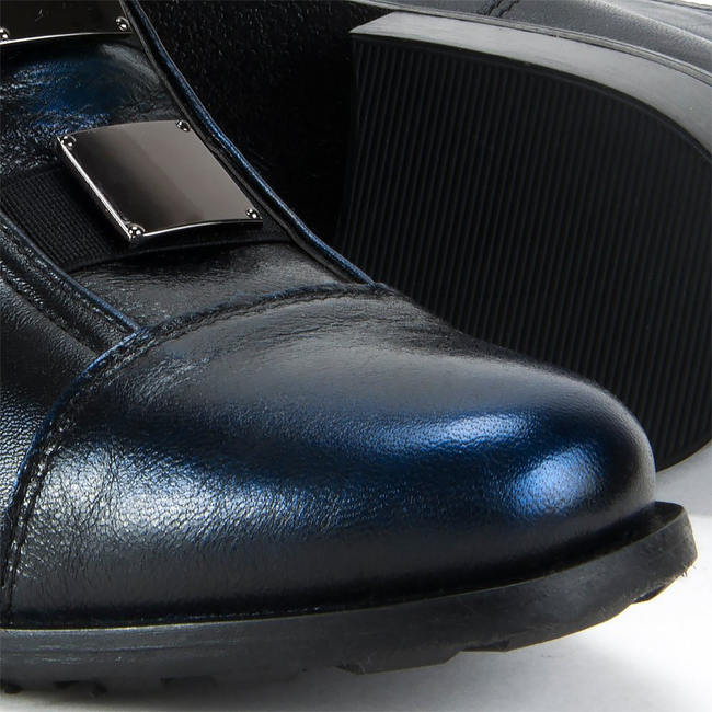 Ankle boots EKSBUT 65-3558-F63-1G black/blue