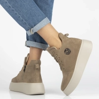 Leather ankle boots Filippo DBT7272/25 BE beige