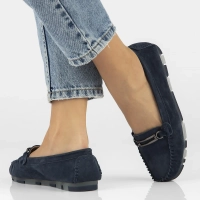 Leather loafers Filippo DP1202/24 NV navy blue