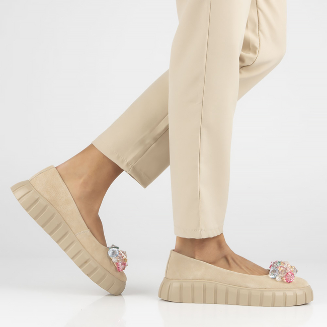 Leather shoes Filippo DP4682/23 BE beige