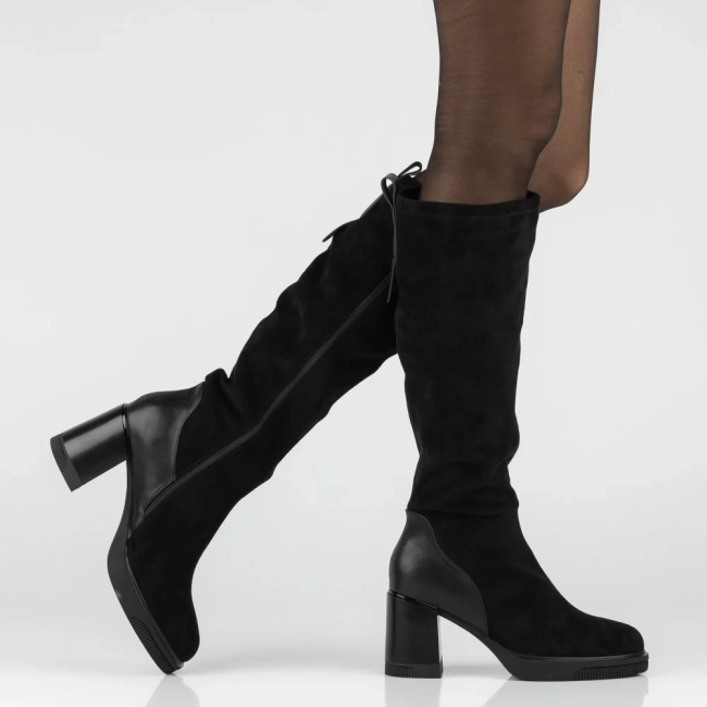 Leather heeled boots Filippo DKZ8242/26 BK black