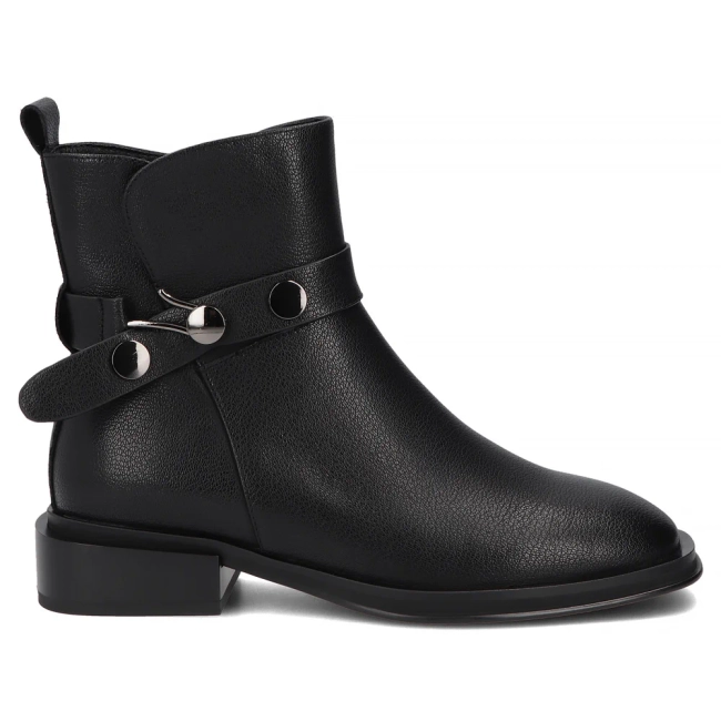 Skórzane botki Filippo DBT8152/26 BK czarny