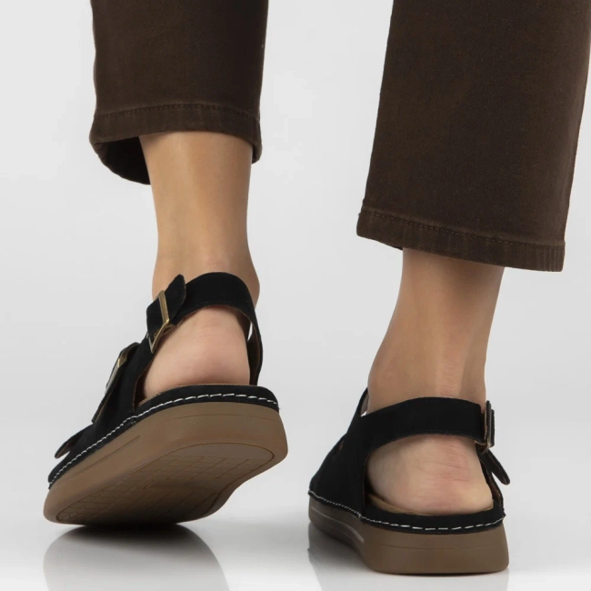 Leather sandals Filippo DS7801/26 BK black