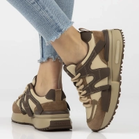 Skórzane sneakersy Filippo DP6970/25 BE brązowe