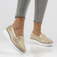 Leather loafers Filippo DP3534/22 GO gold