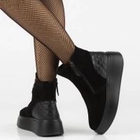 Leather ankle boots Filippo DBT7300/25 BK black