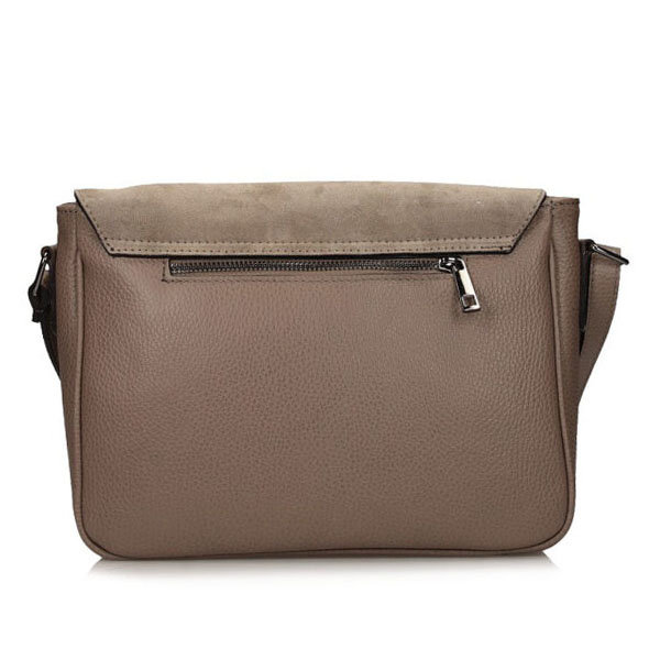 Torebka Toscanio Listonoszka Skórzana C246 beżowa