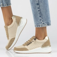 Leather sneakers Filippo DP6011/24 BE beige